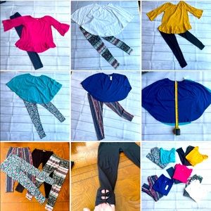 10 Pc lot Epic Threads & Old Navy Leggings & Boho Tops 10 pc lot Sz M (8) *READ*